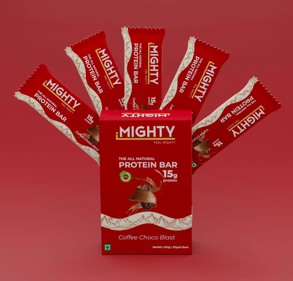 [1052025] I Mighty Coffee Choco Blast Protein Bars (Pack Of 5) 250gm